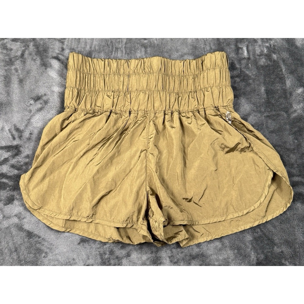 Free People Movement The Way Home Shorts Women Medium Olive Green High Rise